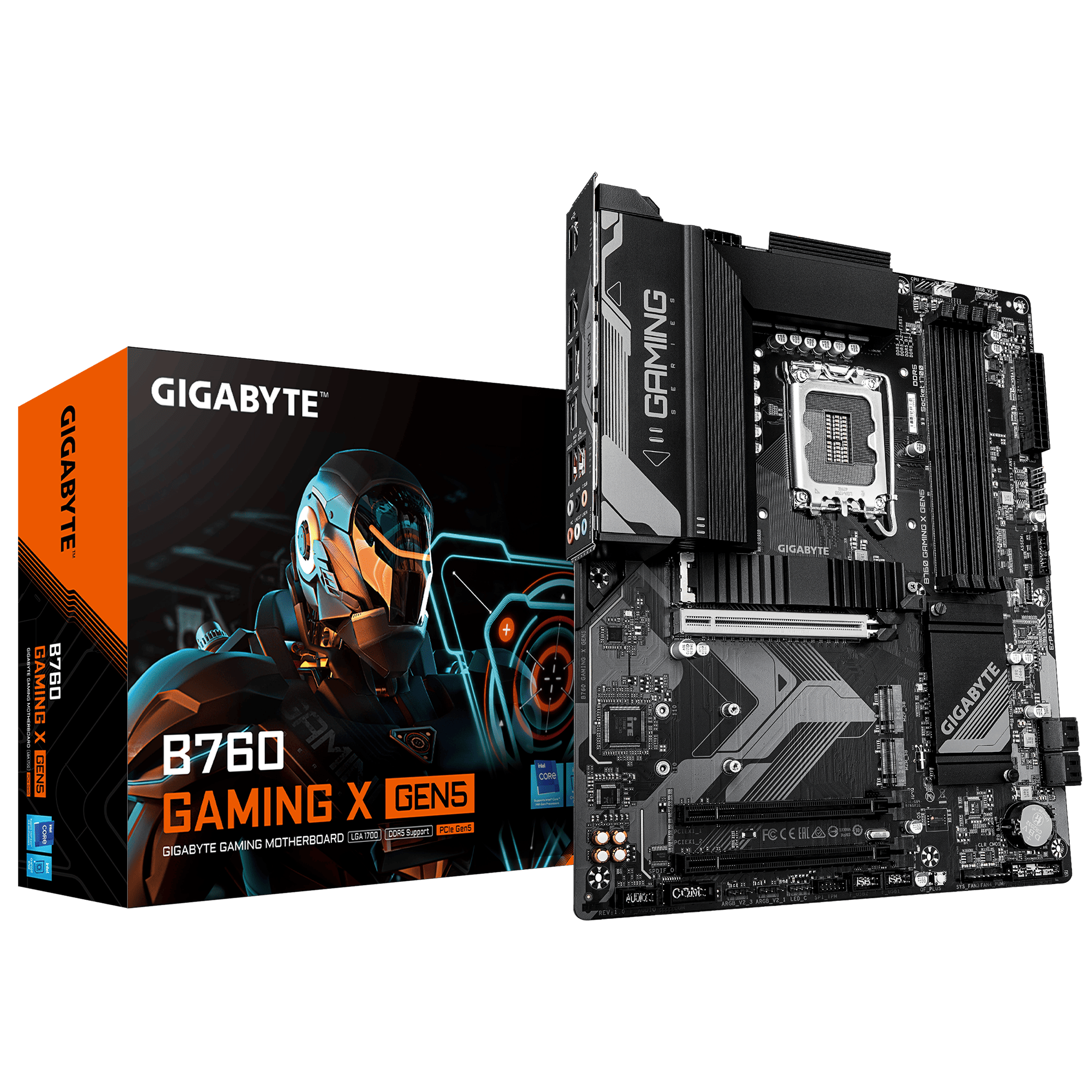 לוח למעבדי אינטל Gigabyte B760 Gaming X Gen5 DDR5 ATX LGA1700